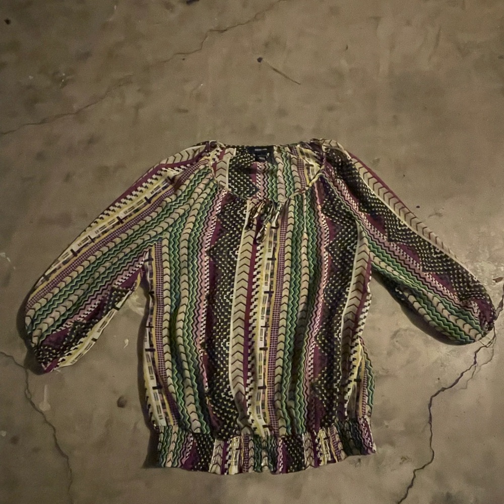 Multicolor Patterned Women's Top